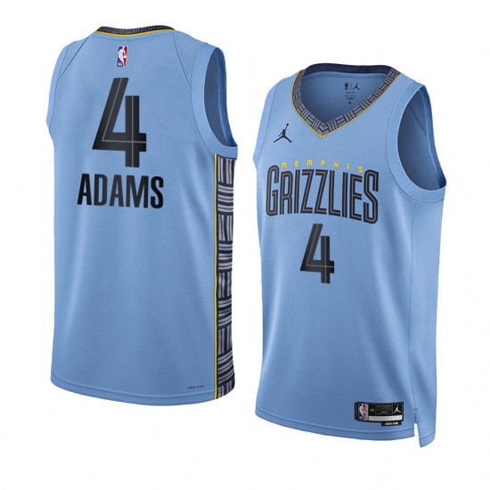 Memphis Grizzlies Steven Adams 4 Jordan 2022 2023 Statement Edition Blue NBA Jersey Swingman