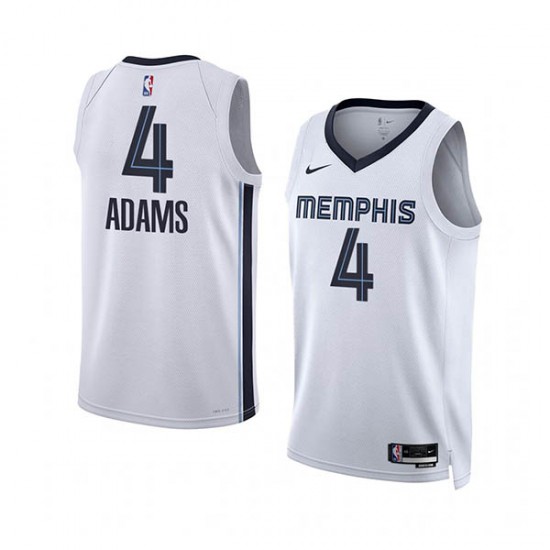 Memphis Grizzlies Steven Adams 4 Nike 2022 2023 Association Edition White NBA Jersey Swingman