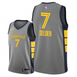 Memphis Grizzlies Wayne Selden 7 2018 2019 Nike City Edition Gray NBA Jersey Swingman