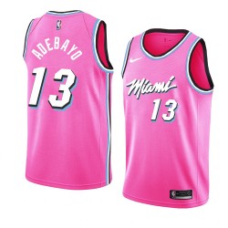 Miami Heat Bam Adebayo 13 2018 2019 Nike Pink NBA Jersey Swingman