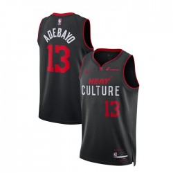 Miami Heat Bam Adebayo 13 Nike 2023 2024 City Edition Black NBA Jersey Swingman