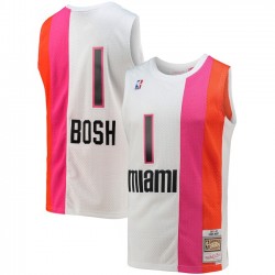 Miami Heat Chris Bosh 1 Mitchell Ness 2011-2012 Hardwood Classics NBA Jersey Swingman