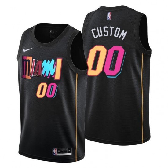 Miami Heat Custom Nike 2021 2022 City Edition NBA Jersey Swingman