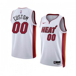 Miami Heat Custom Nike 2022 2023 Association Edition White NBA Jersey Swingman