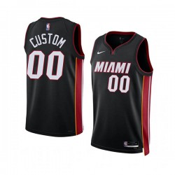 Miami Heat Custom Nike 2022 2023 Icon Edition Black NBA Jersey Swingman