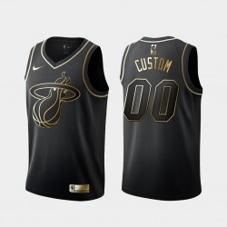 Miami Heat Custom Nike Golden Edition Black NBA Jersey Swingman