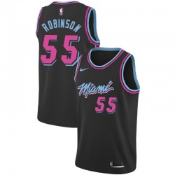 Miami Heat Duncan Robinson 55 2018 2019 Nike City Edition Black NBA Jersey Swingman