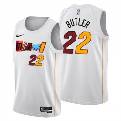 Miami Heat Jimmy Butler 22 Nike 2022 2023 City Edition White NBA Jersey Swingman