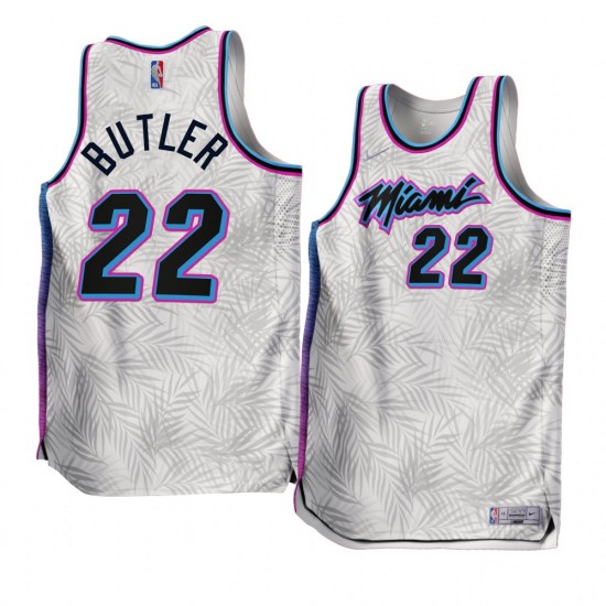 Miami Heat Jimmy Butler 22 Nike 2022 2023 Earned Edition White NBA Jersey Swingman