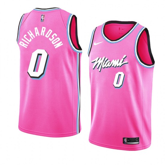 Miami Heat Josh Richardson 2018 2019 Nike Pink NBA Jersey Swingman