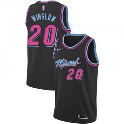 Miami Heat Justise Winslow 20 2018 2019 Nike City Edition Black NBA Jersey Swingman