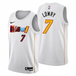 Miami Heat Kyle Lowry 7 Nike 2022 2023 City Edition White NBA Jersey Swingman