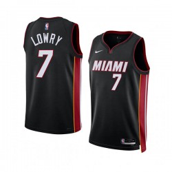 Miami Heat Kyle Lowry 7 Nike 2022 2023 Icon Edition Black NBA Jersey Swingman