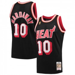 Miami Heat Tim Hardaway 10 Mitchell Ness 1996-1997 Hardwood Classics NBA Jersey Swingman