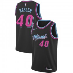 Miami Heat Udonis Haslem 40 2018 2019 Nike City Edition Black NBA Jersey Swingman