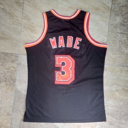 Miami Heat WADE 3 Retro Mitchellness Black NBA Jersey Swingman