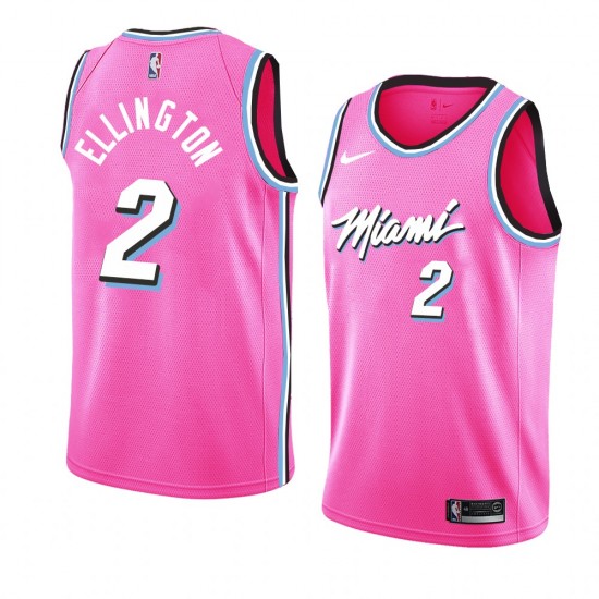 Miami Heat Wayne Ellington 2 2018 2019 Nike Pink NBA Jersey Swingman