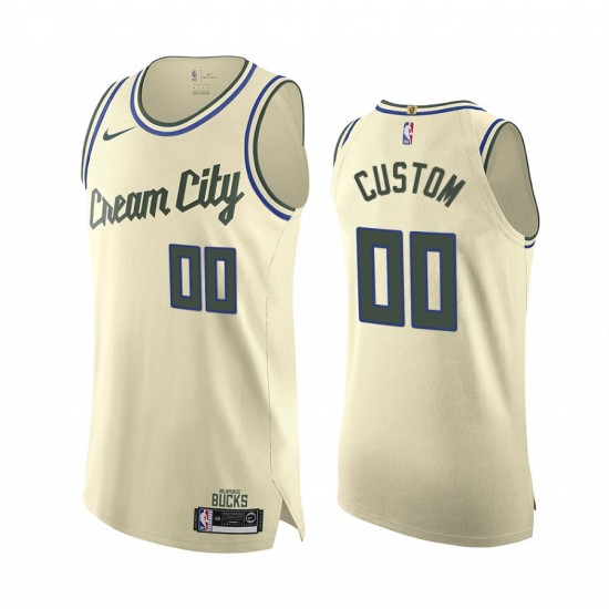 Milwaukee Bucks Custom Nike 2019 2020 City Edition NBA Jersey Swingman