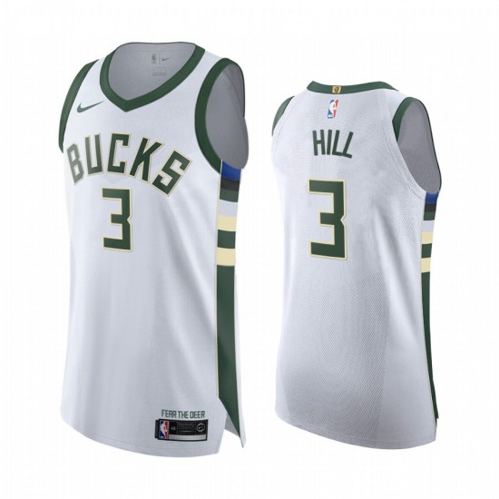 Milwaukee Bucks George Hill 3 Nike 2019 2020 Association Edition NBA Jersey Swingman