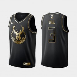 Milwaukee Bucks George Hill 3 Nike Golden Edition Black NBA Jersey Swingman