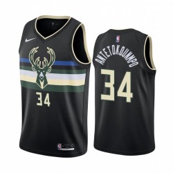 Milwaukee Bucks Giannis Antetokounmpo 34 Nike 2019 2020 Statement Edition NBA Jersey Swingman