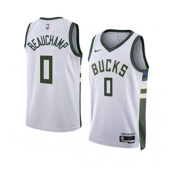 Milwaukee Bucks MarJon Beauchamp Nike 2022 2023 Association Edition White NBA Jersey Swingman