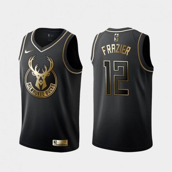 Milwaukee Bucks Tim Frazier 12 Nike Golden Edition Black NBA Jersey Swingman