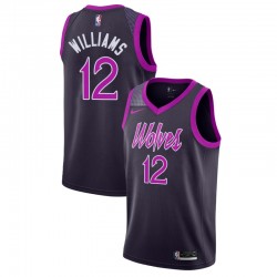 Minnesota Timberwolves C.J. Williams 12 2018 2019 Nike City Edition Purple NBA Jersey Swingman