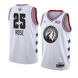Minnesota Timberwolves Derrick Rose 25 2019 All Star Jordan Brand White NBA Jersey Swingman
