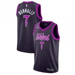 Minnesota Timberwolves James Nunnally 7 2018 2019 Nike City Edition Purple NBA Jersey Swingman