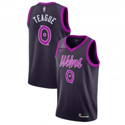 Minnesota Timberwolves Jeff Teague 2018 2019 Nike City Edition Purple NBA Jersey Swingman