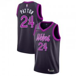 Minnesota Timberwolves Justin Patton 24 2018 2019 Nike City Edition Purple NBA Jersey Swingman