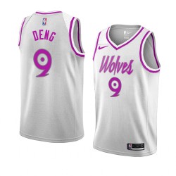 Minnesota Timberwolves Luol Deng 9 2018 2019 Nike White NBA Jersey Swingman