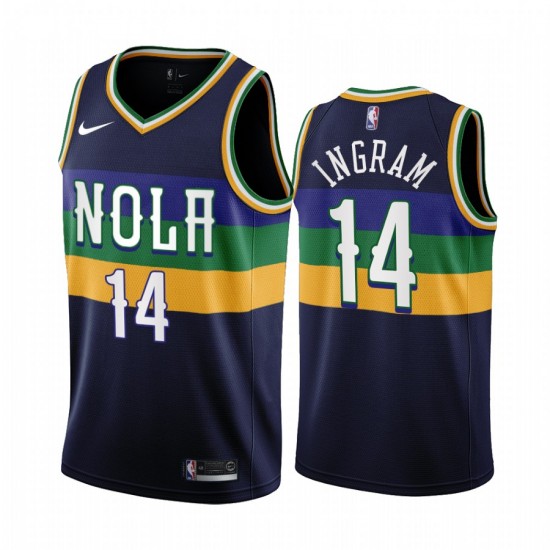 New Orleans Pelicans Brandon Ingram 14 Nike 2022 2023 City Edition Navy NBA Jersey Swingman