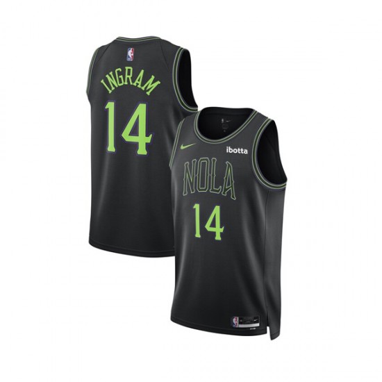 New Orleans Pelicans Brandon Ingram 14 Nike 2023 2024 City Edition Black NBA Jersey Swingman