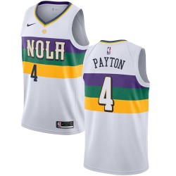 New Orleans Pelicans Elfrid Payton 4 2018 2019 Nike City Edition White NBA Jersey Swingman