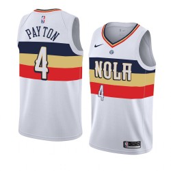 New Orleans Pelicans Elfrid Payton 4 2018 2019 Nike White NBA Jersey Swingman