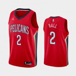 New Orleans Pelicans Lonzo Ball 2 2020 2021 Jordan Brand Statement Edition NBA Jersey Swingman