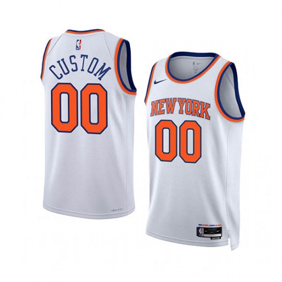 New York Knicks Custom Nike 2022 2023 Association Edition White NBA Jersey Swingman