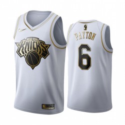 New York Knicks Elfrid Payton 6 Nike 2019 2020 Golden Edition White NBA Jersey Swingman