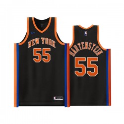 New York Knicks Isaiah Hartenstein 55 Nike 2022 2023 City Edition Black NBA Jersey Swingman