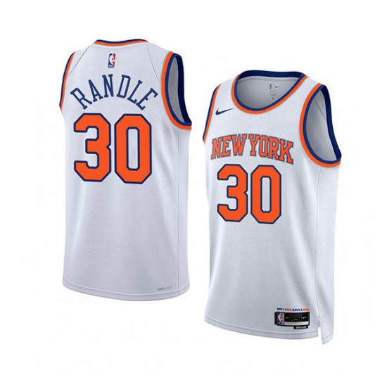 New York Knicks Julius Randle 30 Nike 2022 2023 Association Edition White NBA Jersey Swingman