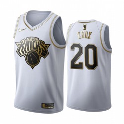 New York Knicks Kevin Knox 20 Nike 2019 2020 Golden Edition White NBA Jersey Swingman