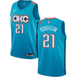 Oklahoma City Thunder Andre Roberson 21 2018 2019 Nike City Edition Blue NBA Jersey Swingman