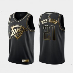 Oklahoma City Thunder Andre Roberson 21 Nike Golden Edition Black NBA Jersey Swingman