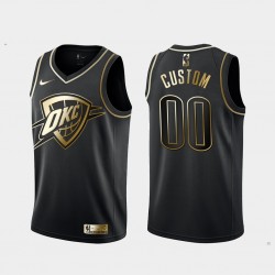 Oklahoma City Thunder Custom Nike Golden Edition Black NBA Jersey Swingman