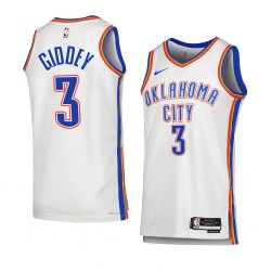 Oklahoma City Thunder Josh Giddey 3 Nike 2022 2023 Association Edition White NBA Jersey Swingman