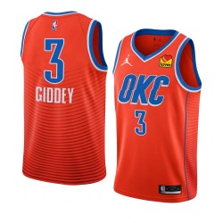 Oklahoma City Thunder Josh Giddey 3 Nike 2022 2023 Statement Edition Orange NBA Jersey Swingman