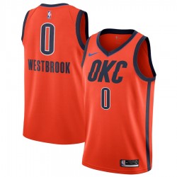 Oklahoma City Thunder Russell Westbrook 2018 2019 Nike Orange NBA Jersey Swingman