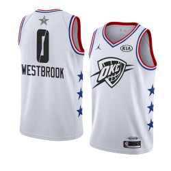 Oklahoma City Thunder Russell Westbrook 2019 All Star Jordan Brand White NBA Jersey Swingman